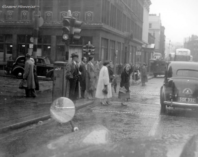 A Rainy Day In Bath Street, Glasgow. 1958.

