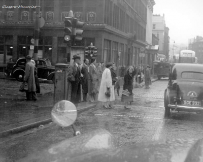 A Rainy Day In Bath Street, Glasgow. 1958.
