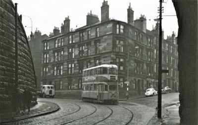 Bilsland Drive at the Canal Bridge, Glasgow, 1961.
