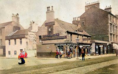 Calton London Road Abercrombie Street Glasgow Colourised Version 1900
