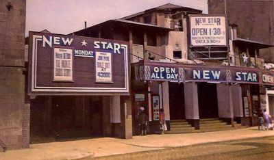 Colourised Photo Of The New Star Cinema On Maryhill Road Directly Across From McKenzies The Newsagents and George Guthrie The Butcher 1957
