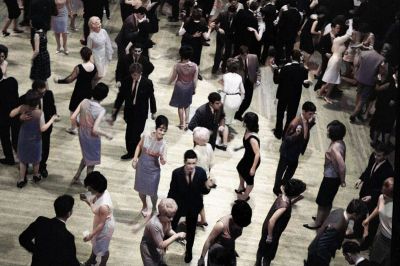 Colourised Photo Of A  Busy City Centre Dance Hall Glasgow Circa Early 1960s
