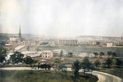 Colourised Photo Showing Great Western Road In The Distance Glasgow  Circa Late 1800s
