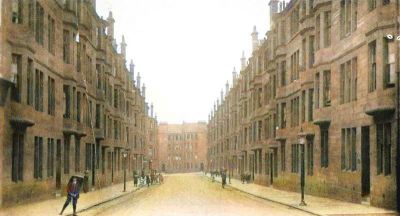 Colourised View From The Top End Of Stratford Street Maryhill Glasgow Looking Towards Garrioch Road Maryhill Glasgow Circa Early 1900s
