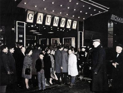 Crowds Exiting The Gaumont Cinema On Sauchiehall Street Glasgow 1960 After Watching Spartacus
