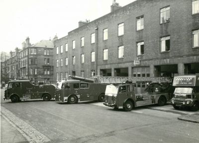 Fire Station on Kelbourne Street Glasgow 1965
