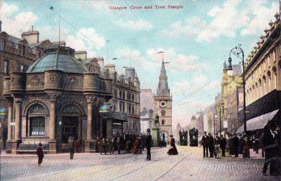 Glasgow Cross Railway Station, and The Tron Steeple.
