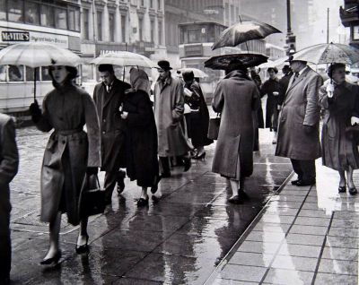 Glasgow in the rain, 9th May 1957
