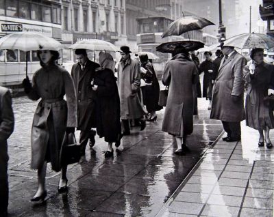 Glasgow in the rain, 9th May 1957
