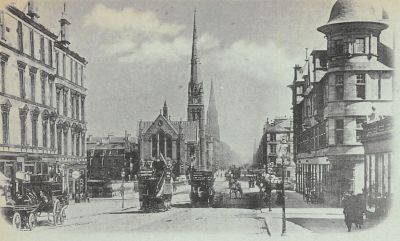 Horse-drawn Trams in Great Western Road, Glasgow ECirca Late 1800s
