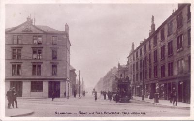 Keppochhill Road And Fire Station, Springburn, Glasgow.
