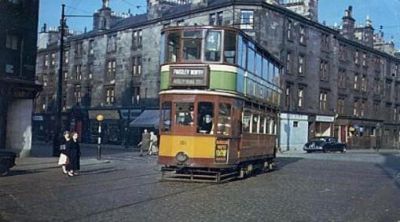 Keppochhill Road at Springburn Road Glasgow 1959
