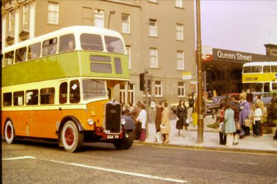 Looking Towards One Of The Side Entrances To Queen Street Station From George Square Glasgow 1970s
