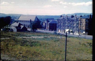 Looking towards Balmore Rd to Kilfinan Street. Lambhill Police Station opposite side from St Agnes School and Church Glasgow
