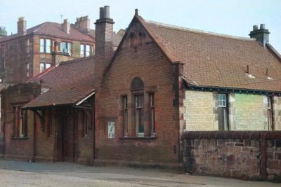 Maryhill Central Station Passenger Entrance & Exit On Garrioch Road Maryhill Glasgow 1965 Colourised Photo
