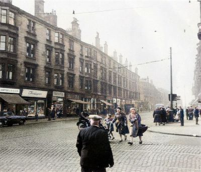 Maryhill Road At Bilsland Drive Glasgow Circa Late 1950s
