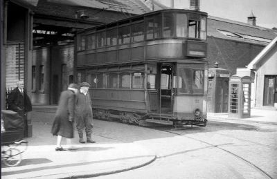 Maryhill Tram Depot At Maryhill Road Glasgow Circa Late 1950s
