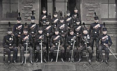 Officers of the 1st Battalion Cameronians taken at Maryhill Barracks Glasgow 1913
