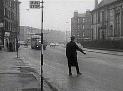 Policeman at Maryhill Road just past Gairbraid Avenue 1964
