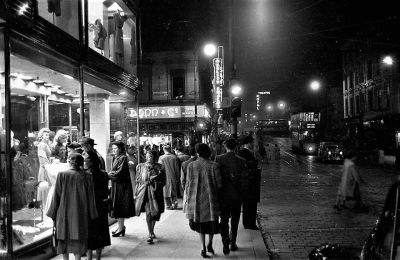 Sauchiehall Street at Hope Street Glasgow, 1953
