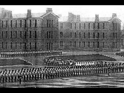 Soldiers at the Old Maryhill Barracks late 1800s
