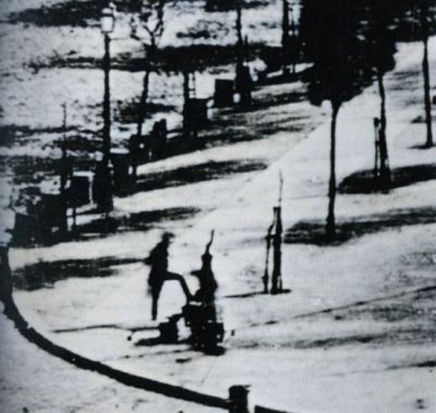The first photograph to include a recognizable human figure was taken in 1838 by Louis Daguerre
