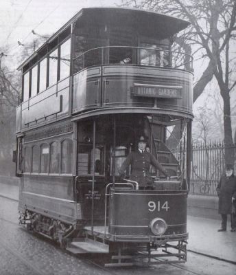 Tram At The Botanic Gardens On Great Western Road Glasgow Early 1900s
