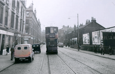 Tram on Maryhill Road Heading Towards Bilsland Drive Glasgow Circa Early  1960s
