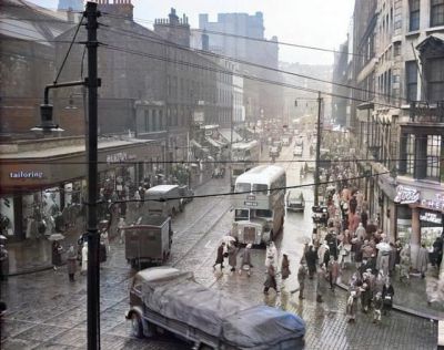 Union Street Christmas Eve Glasgow  1962
