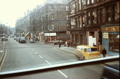 View From A Bus Of Maryhill Road At Eastpark Home Looking Towards Bilsland Drive Glasgow Circa Mid 1970s
