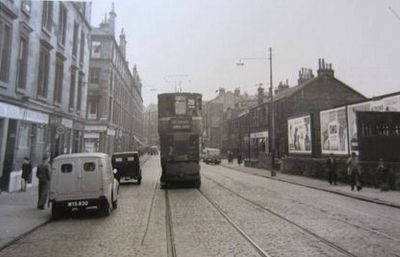 View Looking Along Maryhill Road Towards Bilsland Drive Glasgow Circa Early 1960s
