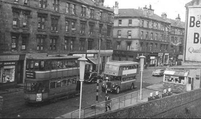 View from the canal of Maryhill Road Glasgow Circa 1960
