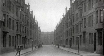 View from top end of Stratford Street Maryhill Glasgow
